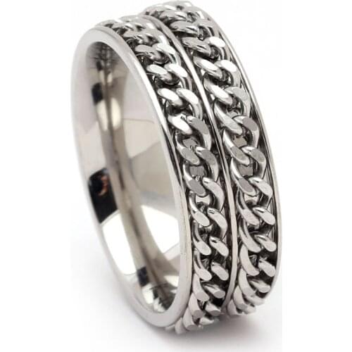 New fashion Men Brand Ring 316L Titanium Stainless Steel RingsPunk Engraved name Silver color party engagement rings for women