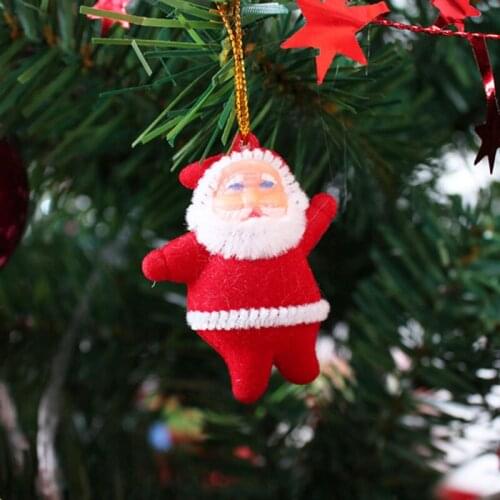 Christmas Tree Decoration 3PCS/Lot Hot New arrival About 4.5CMX3.5CM Red Small Christmas Ornaments Santa Claus Gift