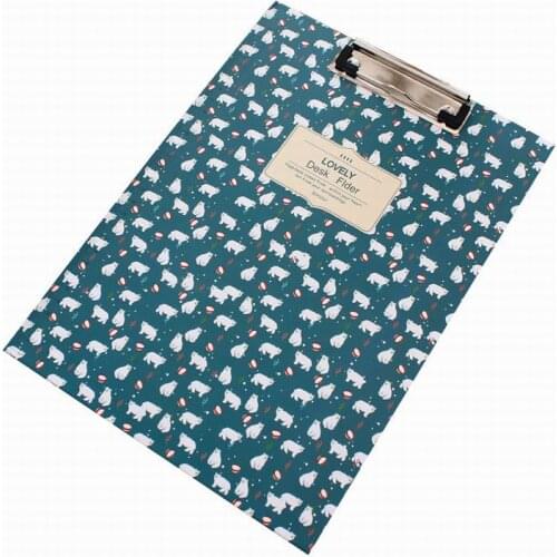 Creative Printing Flower A4 Filing Folder Student Writing Board Fashion Colorful Portable Filing Products Office Tool Supplies