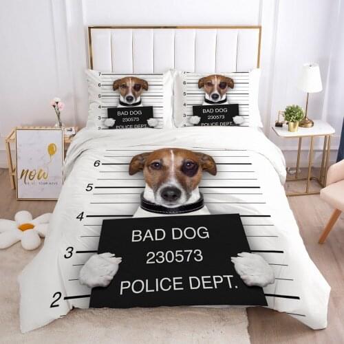 3D Pet Cat and Dogs Duvet Cover Set Bedding Sets Bedding Bag Quilt Covers Pillow Case King Single Double Size Bed Linen