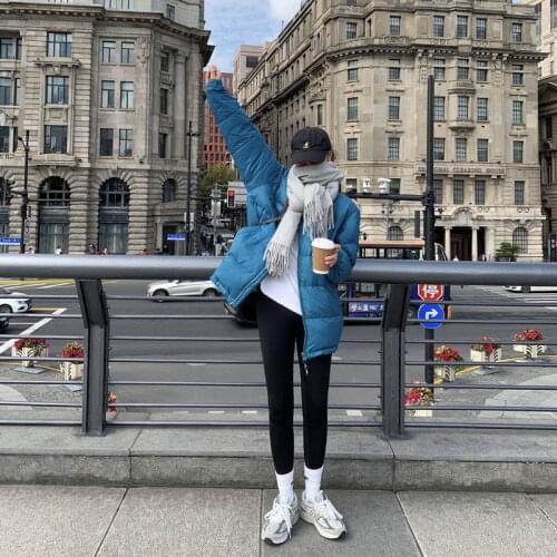 New Winter Women Stand Collar Solid Color Down Coat 90% White Duck Down Parkas Thicken Warm Loose Female Puffer Outwear X458