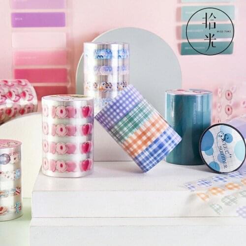 Romantic Spring Series Bullet Journal Washi Tape Flower PET Adhesive Tape DIY Scrapbooking Sticker Label Japanese Masking Tape