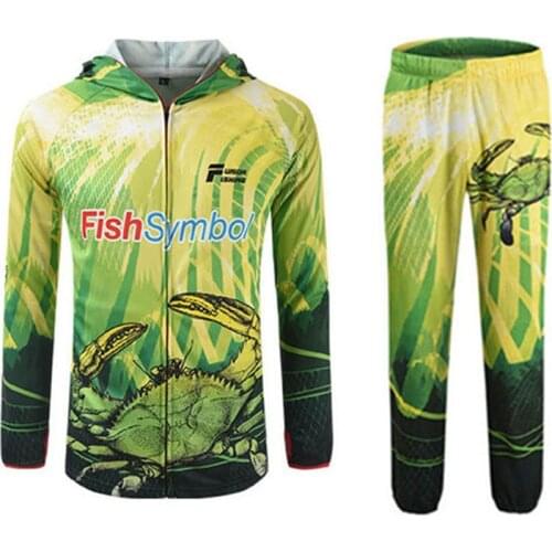 New mens womens Hooded Long sleeves Fishing Clothes Anti UV50+ Breathable Quick drying Fishing Pants Professional Fishing Shirt