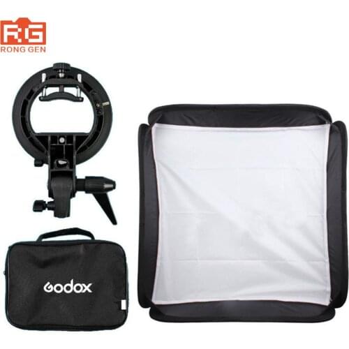 Godox 50x50cm Softbox + S-Type Bracket Bowens Holder+ Bag Kit for Camera Flash