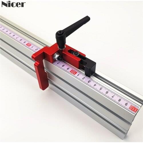 75mm Height With T-tracks Stop Miter Gauge Table Saw Aluminium Profile 75mm Height T-tracks Stopper Wood Working Tool