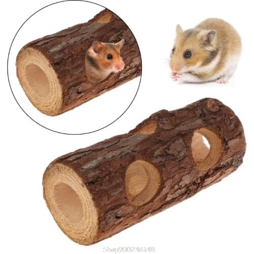Hamster Tunnel Natural Wood Chew Toys Small Pets Squirrel Guinea Pig Chinchilla S16 20 Dropship