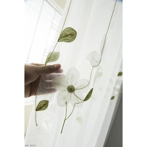 Modern embroider Tulle Curtains white tulle curtians For Living Room Kitchen Modern Window tulle Curtain Home Decoration Drapes