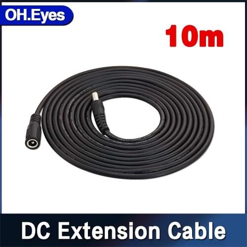 OH.eyes 10 Meters DC 12V Power 10M Extension Cable 5.5mmx2.1mm /20ft DC Plug For CCTV Camera 12 Volt Extension Cord