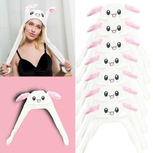 Funny Rabbit Hat Ear Moving Hat Cute Rabbit Lop Ear Record Video Dance Toy Hats