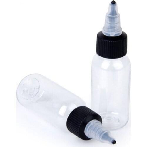 1/5pcs 30ml Twist Cap Tattoo Pigment Ink Bottles Empty Plastic Transparent Tattoos Ink Pigment Clear Bottle Supplies Tools