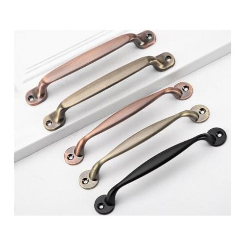1PCS European Zinc Alloy Cabinet Handles and Knobs Vintage Bronze Wardrobe Drawer Door Pulls Furniture Hardware