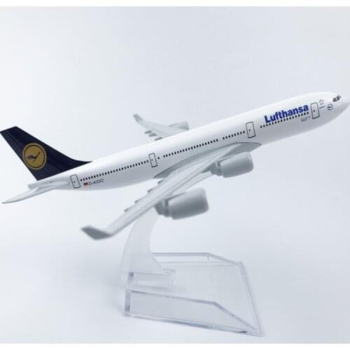 16Cm Alloy Airplane Model Aviation Gifts German Lufthansa 340 Souvenirs Car Decorations Office Home Decoration Collection Gifts