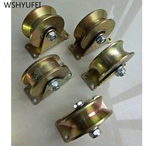 2pcs\lot High quality stainless steel V-shaped pulley Thickened plating color Track wheel Sliding door Lifting WSHYUFEI