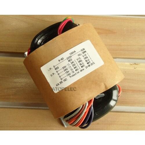 220V 100W R-Core Transformer 36V+36V 15V+15V for Audio Amplifier Preamp AMP R Core