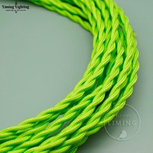 2x0.75mm 2 Core Twisted Wire Twisted Cable Retro Braided Electrical Wire Fabric Wire DIY Pendant Lamp Wire Vintage Lamp Cord