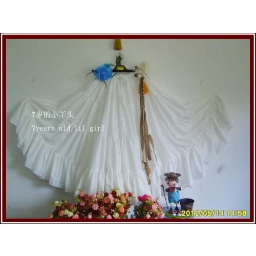 4Tiered 20Yards100%Cotton Tribal Belly Dance Skirt EM04