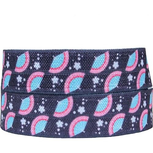 50 yards/lot) Free shipping beautiful flower and fan patterns fold over elastic for baby headbands