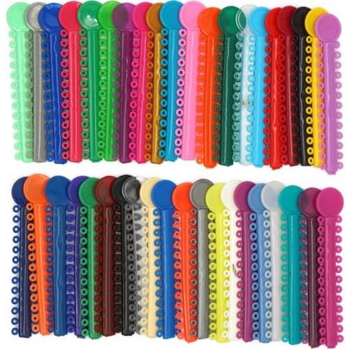 80pcs 1040 Rings Colorful Dental Orthodontic Correction Ligature Ties Elastic Rubber Bands Dentist Tool for Brackets Braces Ring