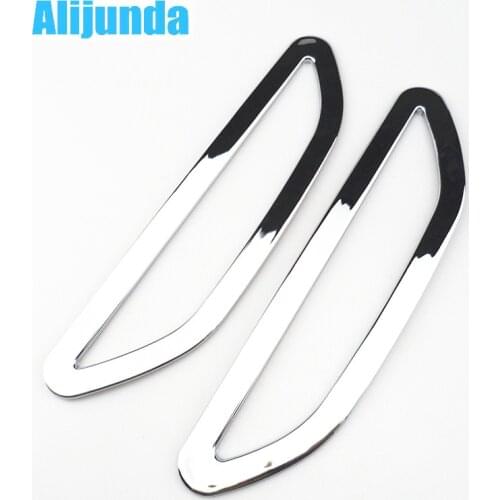 Alijunda Car rear fog lights sticker tail fog lamps frame Chrome decoration for KIA Rio K2 Sedan
