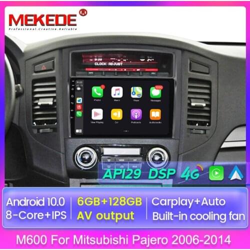 6GB+128GB Android 10.0 NO DVD 2 Din Car Radio Multimedia Video Player Navigation GPS for Mitsubishi Pajero 2006-2014 Auto DSP