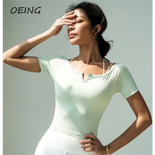 Seamless Yoga Shirts Fitness Sport Wear Tight Breathale Short Sleeve Workouts Jogging Crop Tops