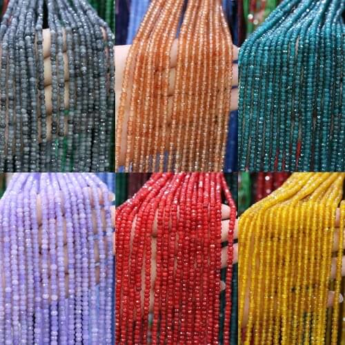 Wholesale Natural Semi-precious Stone Beads Flat Bead Section Loose Beads For Jewelry Making Necklace DIY Bracelet Size 2x4mm
