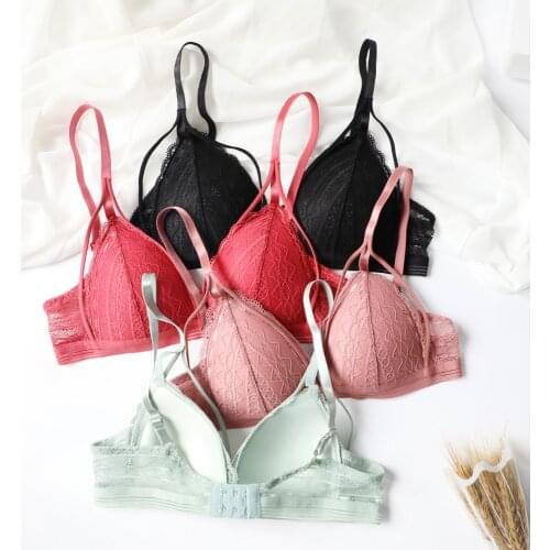 Lace Bra Underwear Lingerie Sexy Womens Underwear Crop Top bralette bra without bones Top Women Wire Free Thin Underwear BH