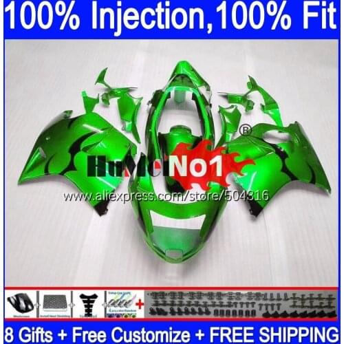 CBR1100 XX For HONDA Blackbird CBR 1100XX 96 93MC.67 CBR1100XX 2002 2003 2004 2005 2006 2007 02 03 05 06 07 Fairing Green&flames
