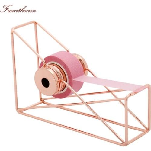 Fromthenon Rose Gold Tape Dispenser Tape Cutter Washi Tape Storage Organizer Cutter Stationery Office Supplies Stationery store