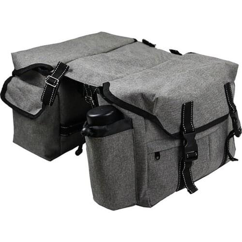 Double Side 600D Bike Rear Pannier Bag Large Capacity Rear Bicycle Rack Pouch Bicycle Carrier Bag Bike Trunk Bag Luggage Pannier