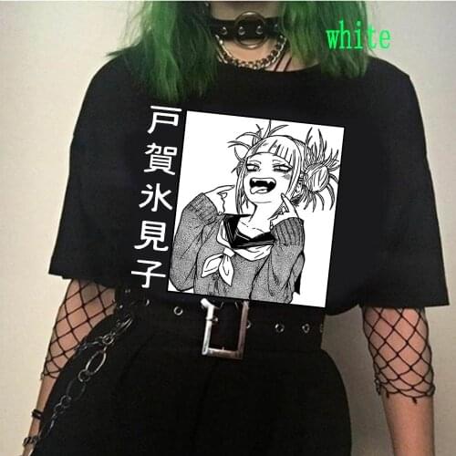 My Hero Academia Himiko Toga Printed Round Neck T-Shirts Cozy Cotton Tops