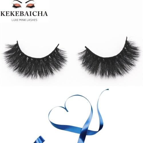 KEKEBAICHA Thick Long Eyelashes 3D Mink False Eyelash 100% Cruelty Free 3D Mink Lashes Extension Eyelashes Makeup Handmade Lash