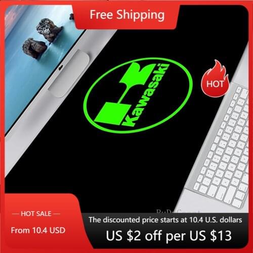 Kawasaki Logo Mousepad Gamer Kawaii Gaming Accessories Non-slip Mouse Pad 40x90 Mausepad Deskmat Tappetino Mouse Tapis De Souris