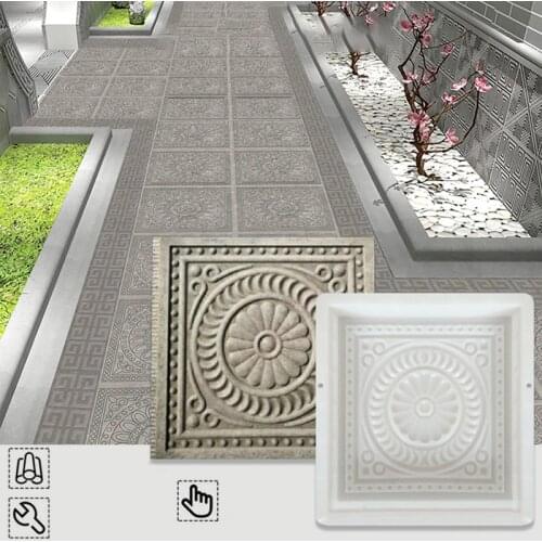 Beautiful Petal Cement Mold DIY Walkway Stepping Stones Cement Paving Mould For Garden Road Courtyard DO