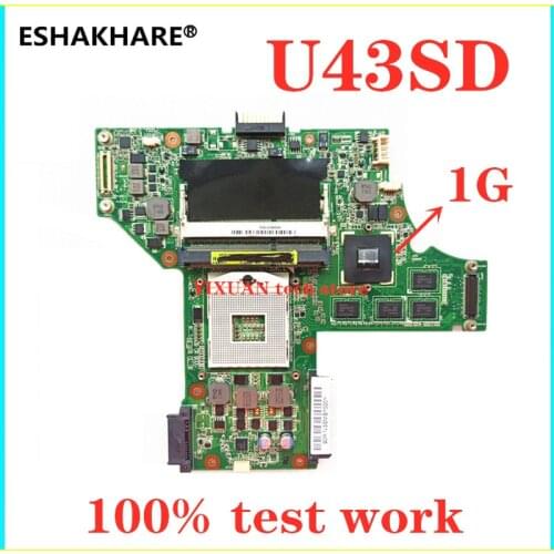 U43SD REV 2.0 mainboard For Asus U43SD U43S Laptop motherboard 1G DDR3 mainboard fully tested