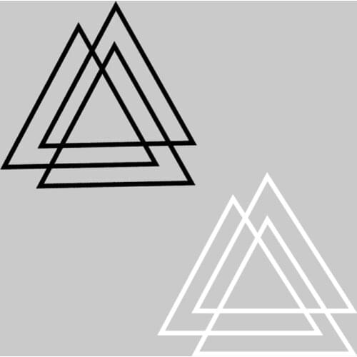 Fashion Heat Transfer Printing Simple Three-layer Triangle Pattern Clothing Accessories Decorative 3D Diy Stickers