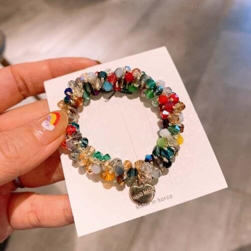 Fashion Crystal Hair Bands for Women Vinatge Party Hair Ties Girl Head Ball Rope