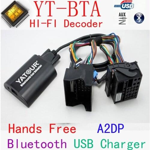 Yatour BTA Bluetooth Hands Free Call Smart Phone A2DP Car kits For Renault VDO/Blaupunkt quadlock 12pin fakra 2009