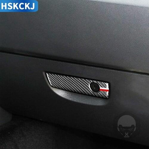 For Dodge Challenger 2008 2009 2010 2012 2013 2014 Carbon Fiber Stickers Co-Pilot Interior Glove Box Handle Frame Car Accessorie
