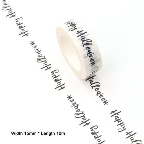 NEW 10pcs/Lot 15MM*10M Happy Halloween Character Letters Washi Tape Wholesale Masking Tape Stationery washi tape stickers