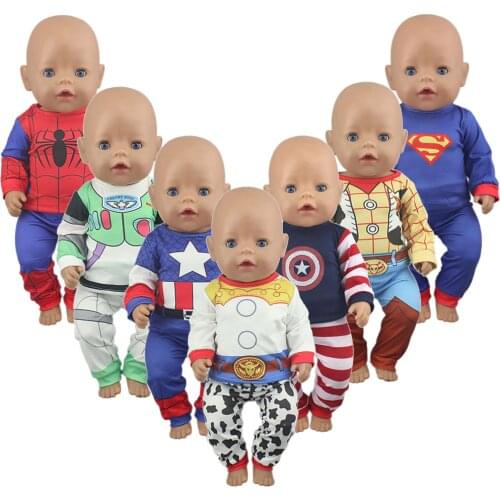 2020 New Doll Jump Suits Fit For 43cm Baby Doll 17 Inch Reborn Baby Doll Clothes