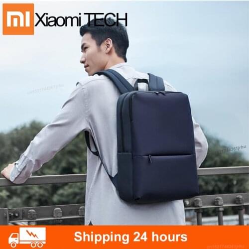 100%Original Xiaomi Mi Classic Business Backpack 2 Generation 4 Waterproof 15.6-inch Laptop Shoulder Bag Lightweight Outdoor Tra