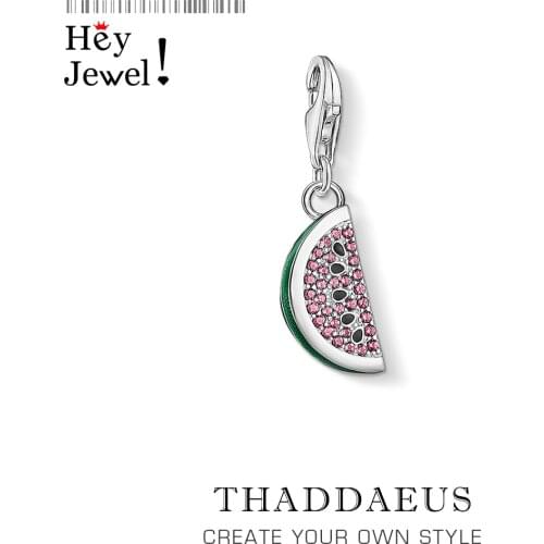 Watermelon Charms Fit Europe Bracelet,2021 Summer Brand New 925 Sterling Silver Fine Jewelry Club Fresh Kick Gift for Women