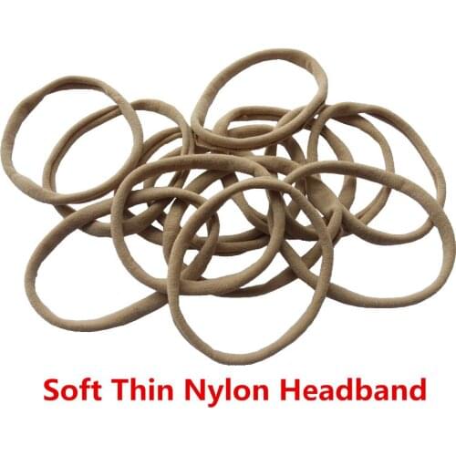 100 pcs Soft Thin Nylon Headband Skinny Stretchy Hair Bands DIY Kids Girls Hair Bows Elastic Headbands Hair Accessories Supply