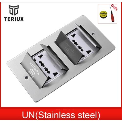 Manufacturer hidden double protective gates multi outlet plug 4 plug floor socket for office home use