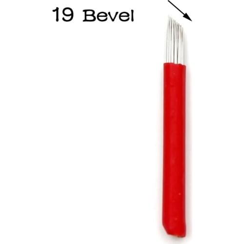 QMY Brows Microblading Shading Needle Bevel 19 Pin Round Microblade Manual Permanent Makeup Supplies