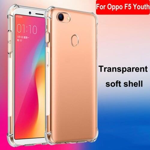 Luxury Shockproof Clear Soft Case Capa For Oppo F5 Youth Phone Case Silicone Back Cover For Oppo F 5 Youth F5Youth Phone Shell