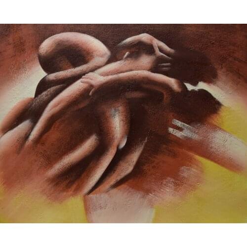 Hand Painted Modern Oil Painting Pictures Nude Painting Sexy Women Body Canvas Painting For Bedroom Wall Decor