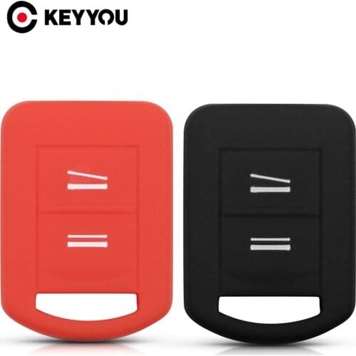KEYYOU 2 Button Car Key Silicone Case Fob Protector Cover For Opel Vauxhall Corsa Vectra c Astra H Meriva Omega Zafira 1999-2010