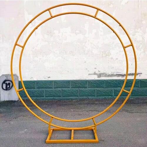 Wedding arch party marriage backdrop arch double round ring iron arch decoration Iron Outdoor Circle